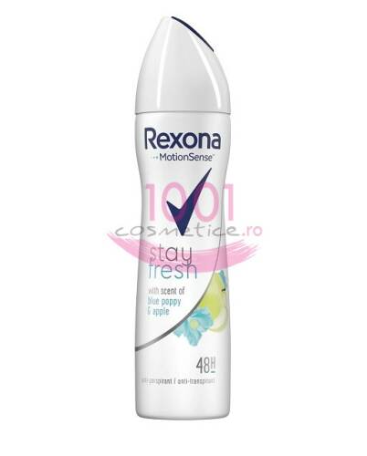 Rexona motionsense stay fresh antiperspirant spray women with scent of blue poppy   apple