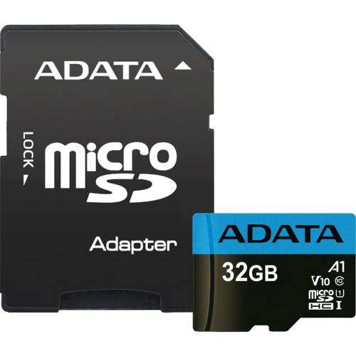Adata card de memorie adata premier, microsdhc, 32gb, uhs-i, class 10 + adaptor