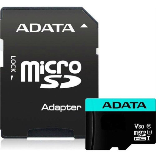 Adata card de memorie adata v30s 256gb premier pro microsdxc clasa 10 uhs-i u3 + adaptor sd