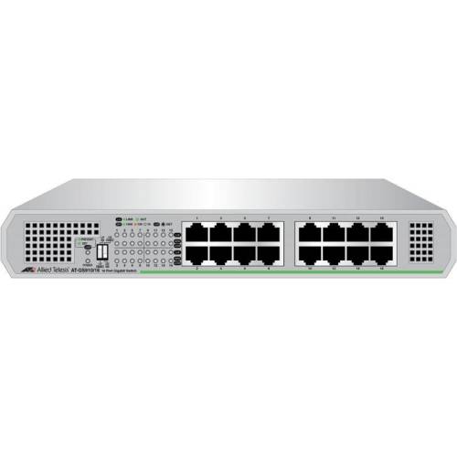 Allied telesis 16 port 10/100/1000tx unmanaged switch with internal power supply