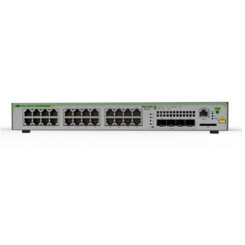 Allied telesis switch allied telesis 24 x 10/100/1000t ports and 4 x sfp uplink slots (100/1000x sfp), fixed one ac power supply at-gs970m/28-50