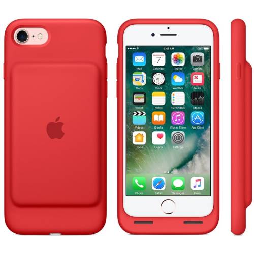 Apple apple iphone 7 smart battery case, rosu (mn022zm/a)