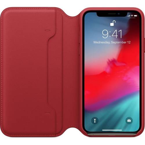 Apple husa apple iphone xs flip (mrwx2zm/a), red
