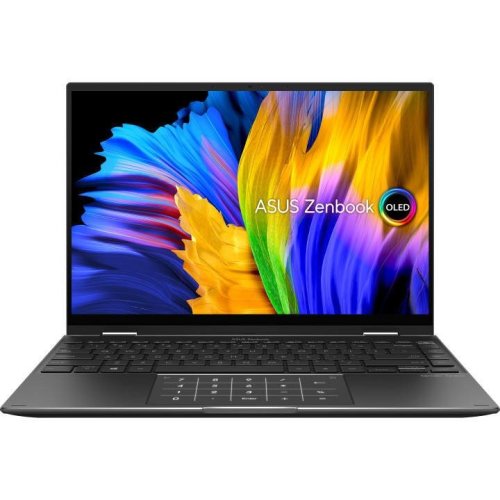 Asus laptop asus zenbook un5401qa, 14inch 2.8k touch, amd ryzen 7 5800h, ram 16gb, ssd 1tb, windows 11 pro, negru