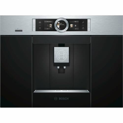 Bosch espressor incorporabil bosch ctl636es6, 1600 w, 19 bar, display tft, negru-arginitiu