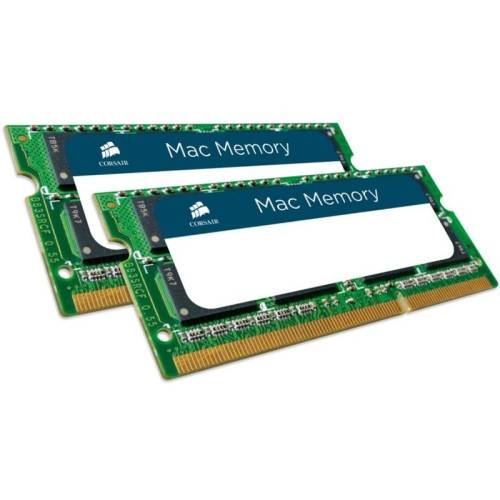Corsair memorie notebook corsair mac memory 16gb ddr3 1600mhz cl11 dual channel kit compatibil apple 1.35v