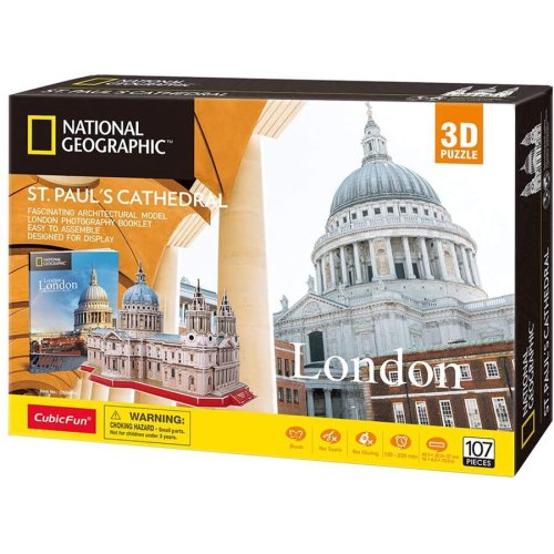 Cubic fun puzzle 3d cubic fun - national geographic, catedrala st. paul, 107 piese