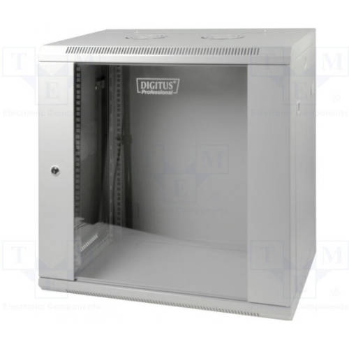 Digitus digitus wallmount cabinet 12u, 600x450mm, grey ral 7035