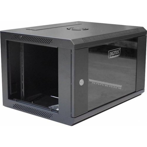 Digitus digitus wallmount cabinet 6u, 600x450mm, black ral 9004