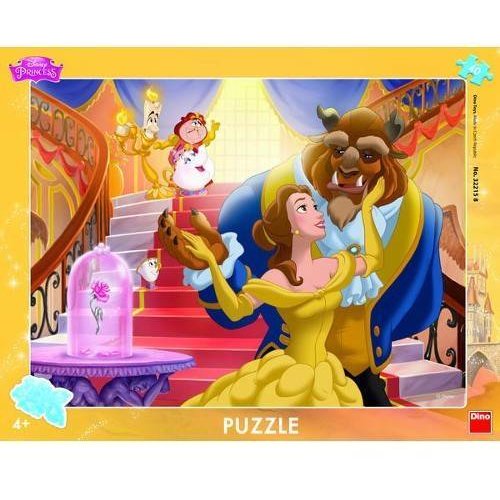 Dino toys puzzle cu rama - frumoasa si bestia (40 piese)