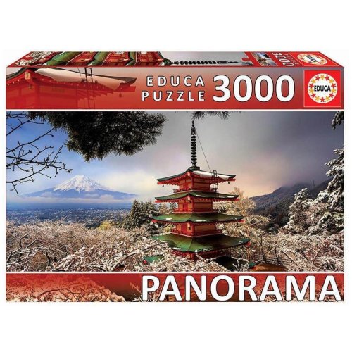 Educa puzzle educa - mount fuji and chureito pagoda, 3000 piese