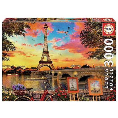 Educa puzzle educa - sunset in paris, 3000 piese