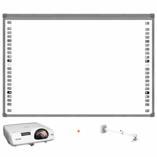 Epson pachet cu videoproiector epson eb-530 st + suport proiector ct-prb-8m + tabla interactiva ib85