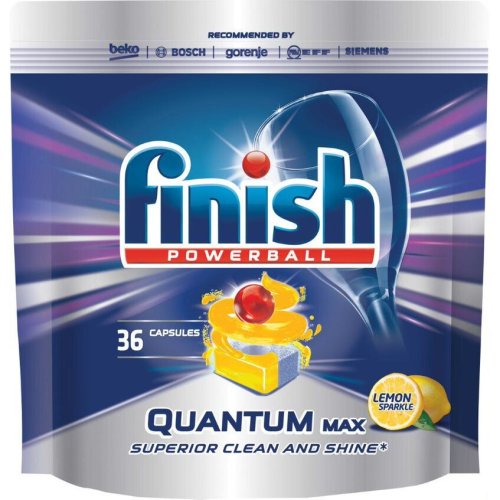 Finish tableta pentru masina de spalat finish quantum lemon, 36 buc.