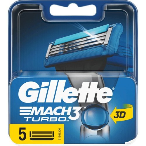 Gillette rezerve aparat de ras mach3 turbo 3d, gillette, 5 lame