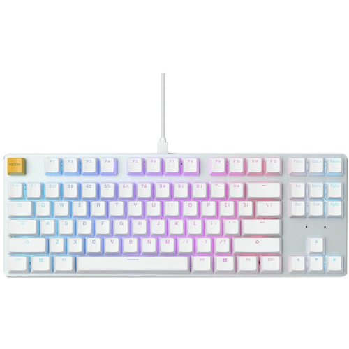 Glorious pc gaming race tastatura mecanica gaming glorious pc gaming race gmmk tkl, iluminare rgb, switch gateron brown, us-layout, ice white
