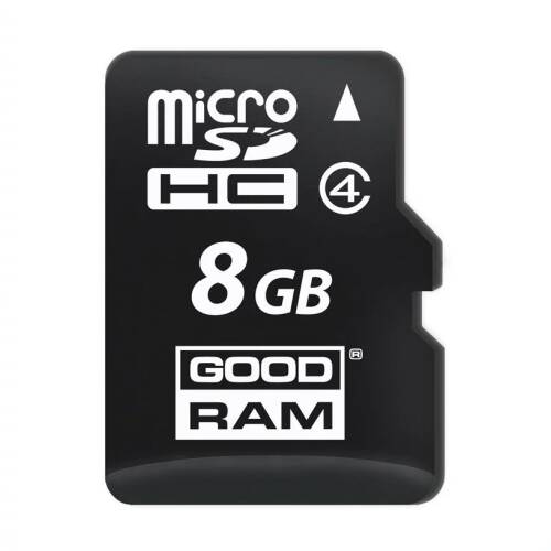 Goodram card memorie 8gb goodram microsd clasa 4, adapter m40a-0080r11