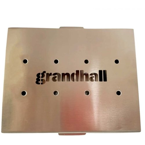 Grandhall cutie de afumare din inox 304 pentru gratare 15 x 12 x 2,5 cm grandhall a06701006t