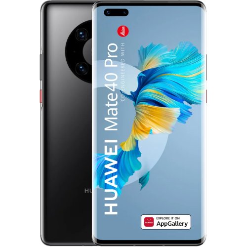 Huawei telefon mobil huawei mate 40 pro, dual sim, 256gb, 8gb ram, 5g, black