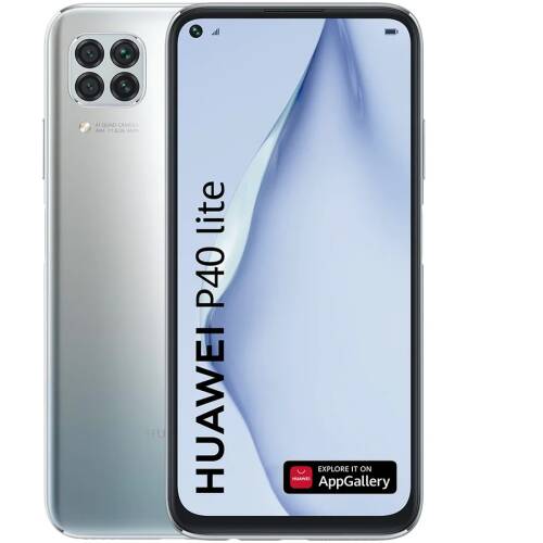 Huawei telefon mobil huawei p40 lite, dual sim, 128gb, 6gb ram, 4g, skyline gray