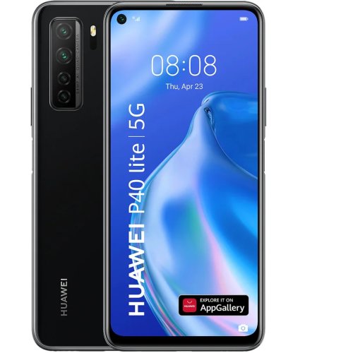 Huawei telefon mobil huawei p40 lite, dual sim, 128gb, 6gb ram, 5g, midnight black