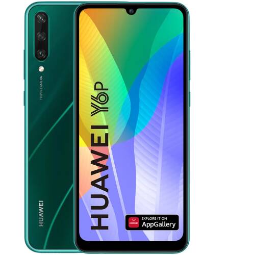 Huawei telefon mobil huawei y6p, dual sim, 64gb, 4g, emerald green