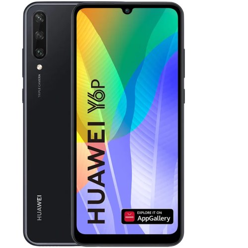 Huawei telefon mobil huawei y6p, dual sim, 64gb, 4g, midnight black