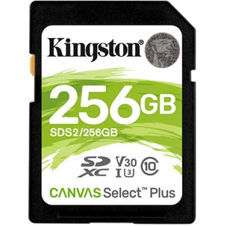 Kingston card de memorie kingston canvas select plus sd card, 256gb, class 10, uhs-i