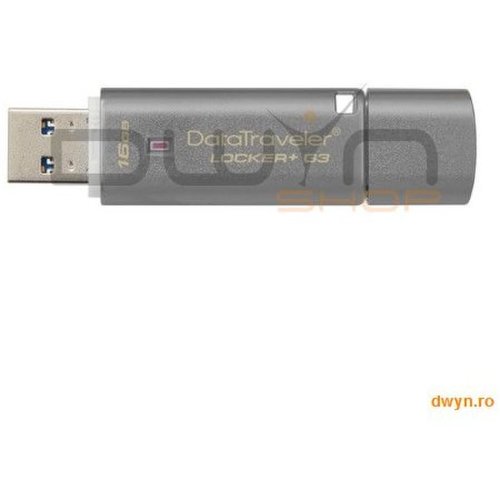 Kingston usb flash drive 16 gb usb 3.0 dt locker + g3 w/automatic data security, read 135mb/s, write 20mb/s,