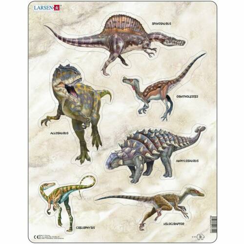 Larsen puzzle dinozauri, 30 piese larsen lrx12
