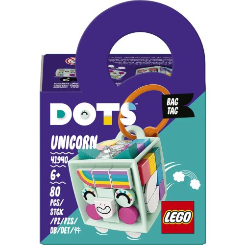 Lego® lego dots - breloc pentru rucsac unicorn 41940, 80 piese