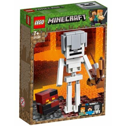 Lego® lego minecraft - schelet bigfig și cub de magmă (21150) lego