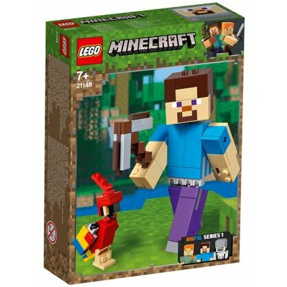 Lego® lego minecraft - steve bigfig cu papagal (21148) lego