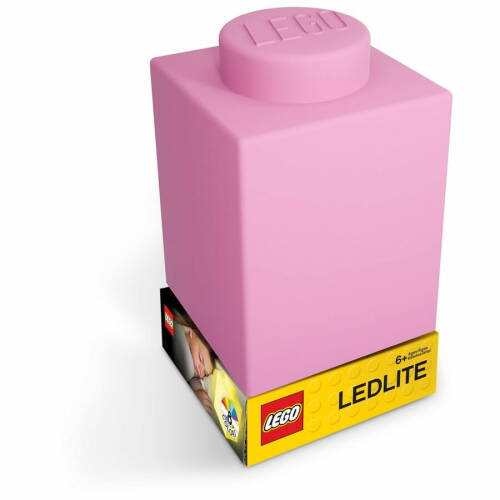 Lego® lego classic lampă veghe led din silicon 1x1 roz (lgl-lp39)