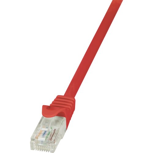 Logilink cablu utp logilink cp1054u, patchcord, cat.5e, 2m, rosu