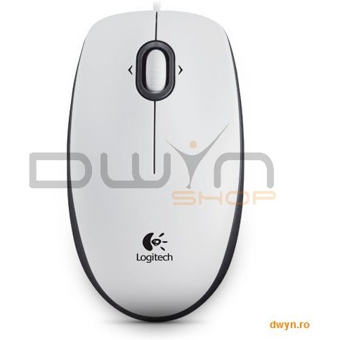 Logitech mouse logitech 'b100' oem optical usb mouse, white '910-003360'