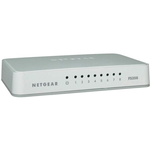 Netgear netgear, switch 8 ports fast ethernet, desktop, plastic, mtbf 533000 hours