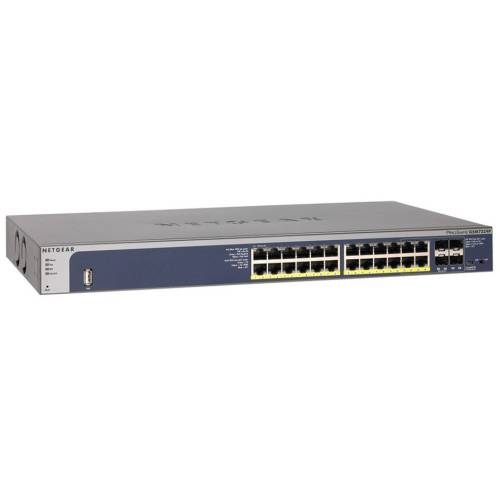 Netgear switch netgear gsm7224p-100nes 24 porturi x 100/1000/10000 mb/s