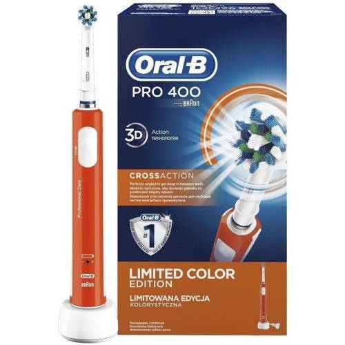 Oral-b perie de dinţi electrică oral-b pro 400 d16.513, portocaliu