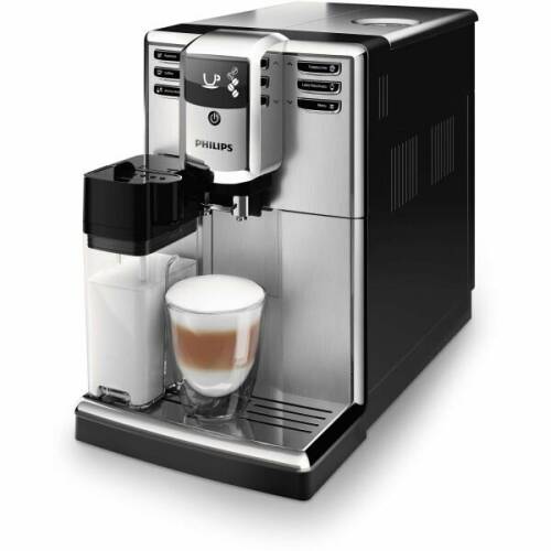 Philips espressor philips ep5365/10, sistem aquaclean, 1.8l, 5 bauturi , carafa de lapte 0.5l, 15 bari, optiune cafea macinata, argintiu/negru