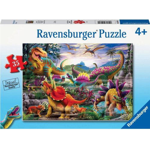 Ravensburger puzzle ravensburger - atacul t-rex, 35 piese
