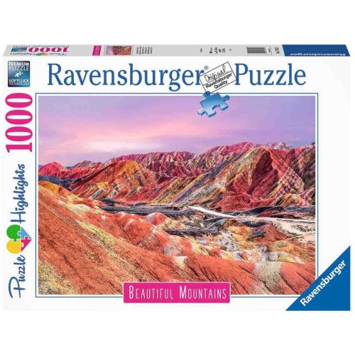 Ravensburger puzzle ravensburger beautiful mountains - muntii curcubeu, 1000 piese