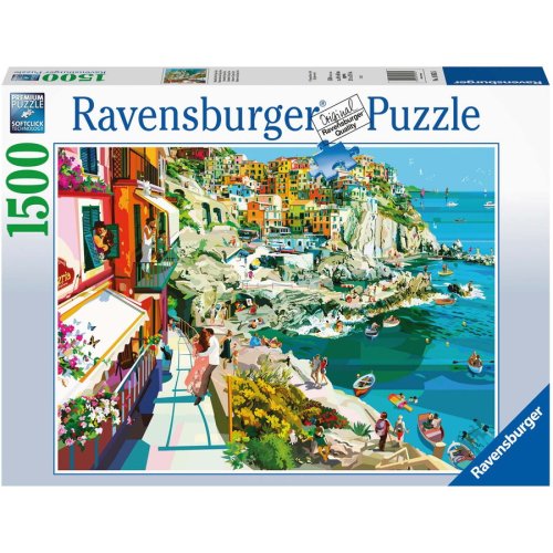 Ravensburger puzzle ravensburger - romantism in cinque terre, 1500 piese