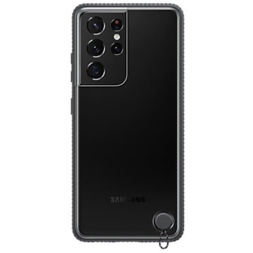 Samsung capac protectie spate clear protective cover, negru pentru samsung galaxy s21 ultra (g998)