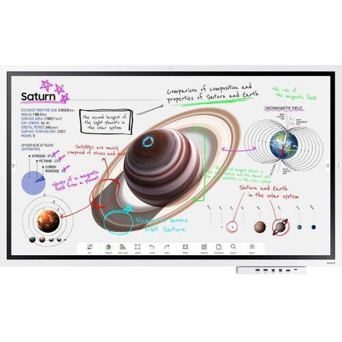 Samsung display interactiv samsung flip pro wmb lh75wmbwlgc, 75inch, 3840x2160pixeli, tizen 6.5, light gray