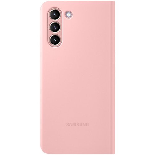 Samsung husa de protectie tip stand book smart led view pink pentru galaxy s21
