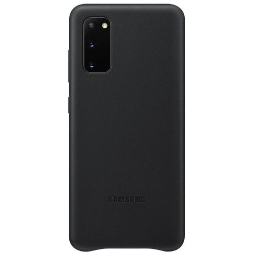 Samsung husă din piele samsung galaxy s20 husă din plastic samsung originală cu husă din piele naturală, ef-vg980lb, neagră