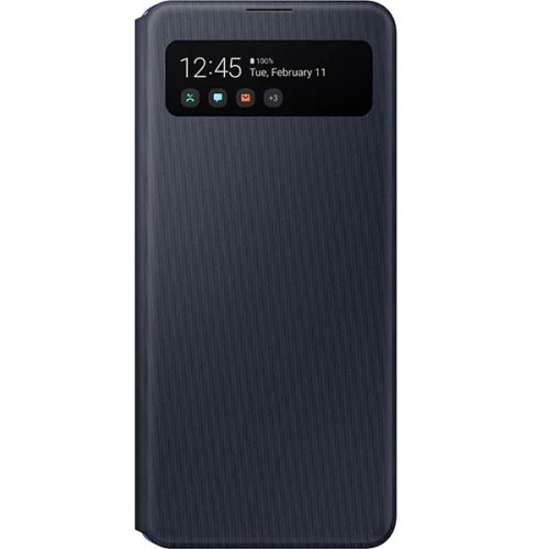 Samsung husa s-view wallet pentru samsung galaxy a41 ef-ea415pbegeu, negru