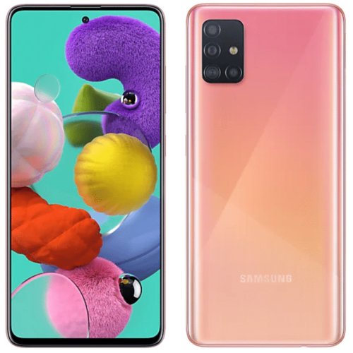 Samsung telefon mobil samsung galaxy a51, dual sim, 128gb, 4gb ram, 4g, prism crush pink
