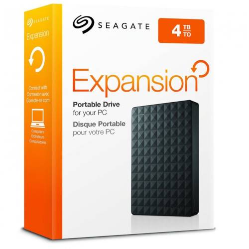 Seagate hdd extern seagate expansion portable, 2.5, 4tb, usb 3.0 (negru)